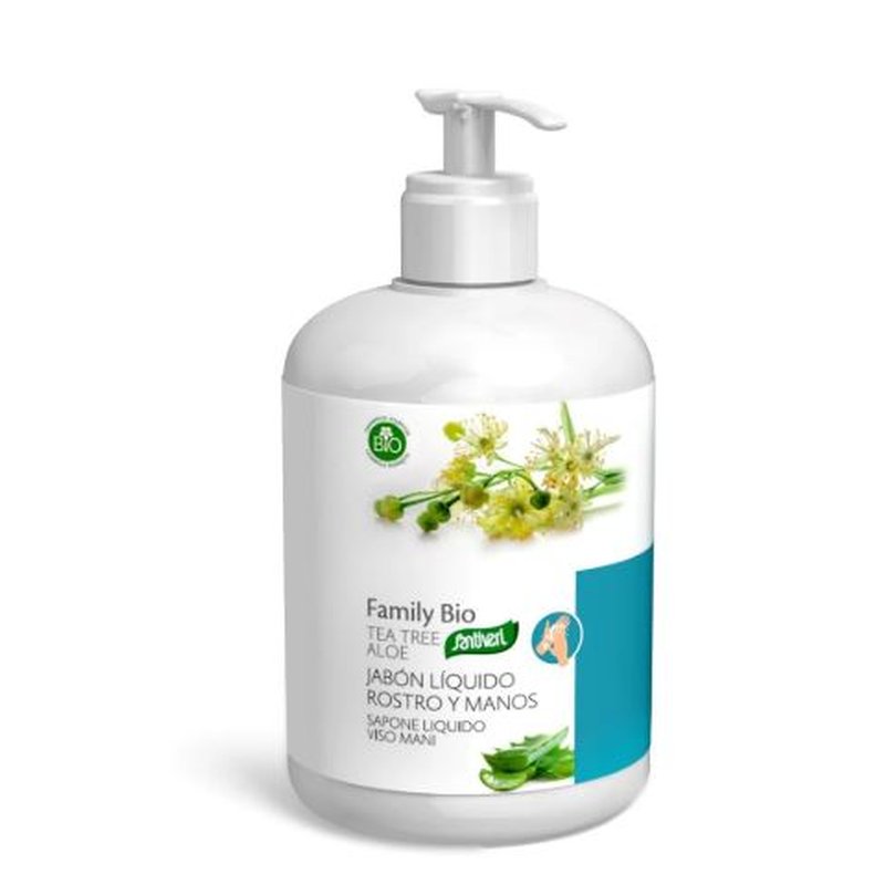 Sapone-Liquido-Viso-e-Mani-Tea-Tree-250Ml-Santiveri