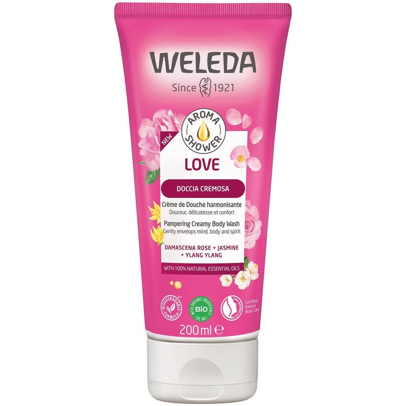 Doccia-cremosa-love-rosa,-jasmine-e-ylang-ylang-200Ml-Weleda