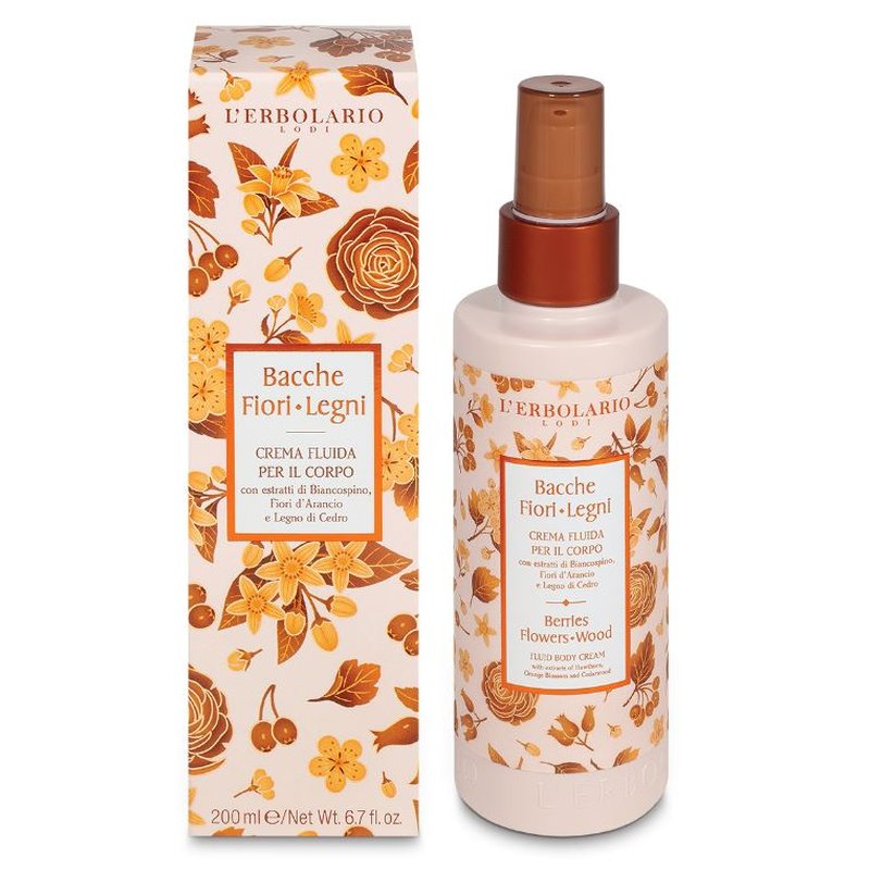 Crema-Fluida-Corpo-Bacche-Fiori-e-Legni-200Ml-L'Erbolario